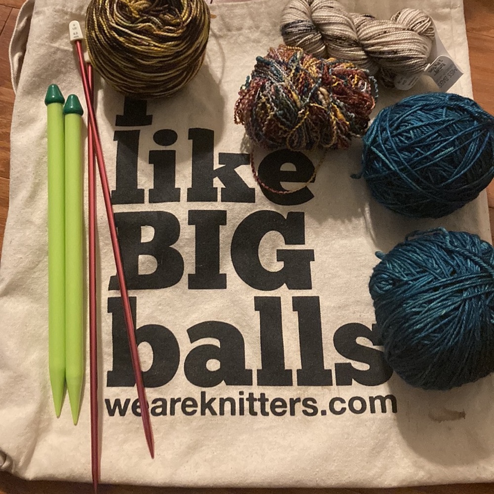 Knitting bundle! Sock weight and worsted
